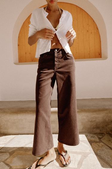 JEANS Z1975 CULOTTE HIGH WAIST COMFORT - Ruskea Zaralta