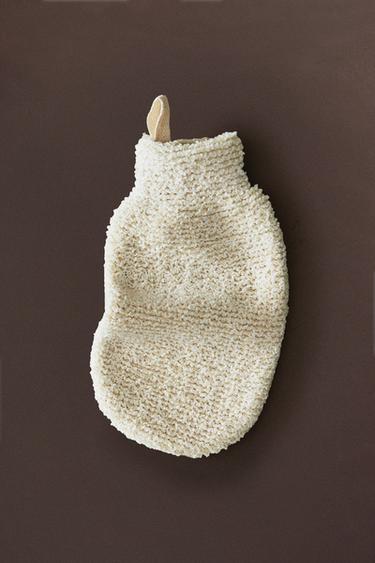COTTON EXFOLIATING GLOVE — Ivory 1