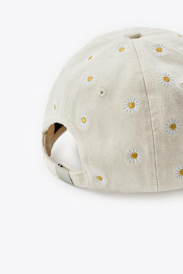 TWILL CAP WITH FLORAL EMBROIDERY - Ecru by Zara - Image 2