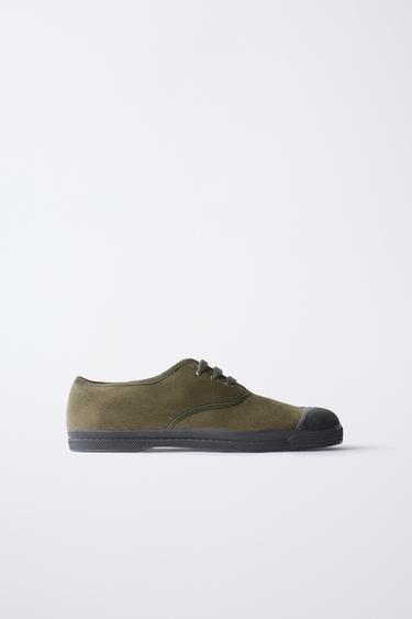 CORDUROY SNEAKERS BENSIMON ® X ZARA - Khaki Green by Zara - Image 0
