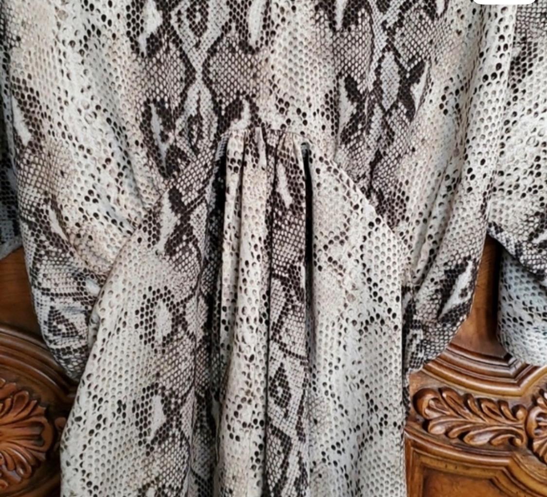 DRAPED PRINT DRESS - Image 9