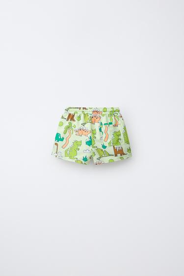 SHORT DE BAIN DINOSAURES 1-6 ANS - Vert de Zara - Image 1