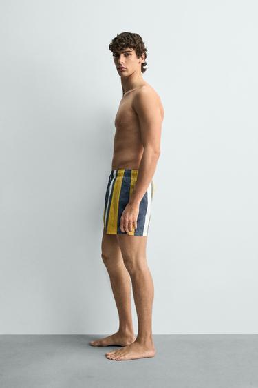 MAILLOT DE BAIN MI-RAYURES - Multicolore de Zara - Image 3