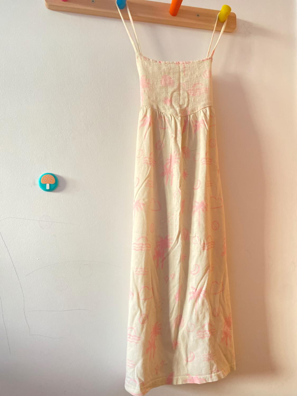 CONTRAST PALM TREE DRESS