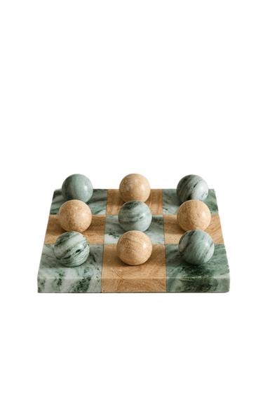 NOUGHTS AND CROSSES GAME - Ecru / Blue by Zara