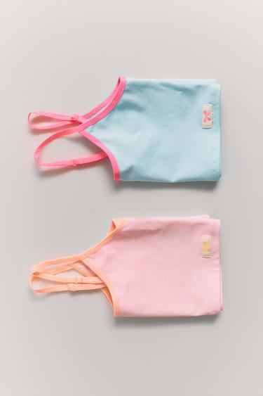 9-14 YEARS/ TWO-PACK OF TOPS WITH NEON DETAIL - Multicoloured by Zara