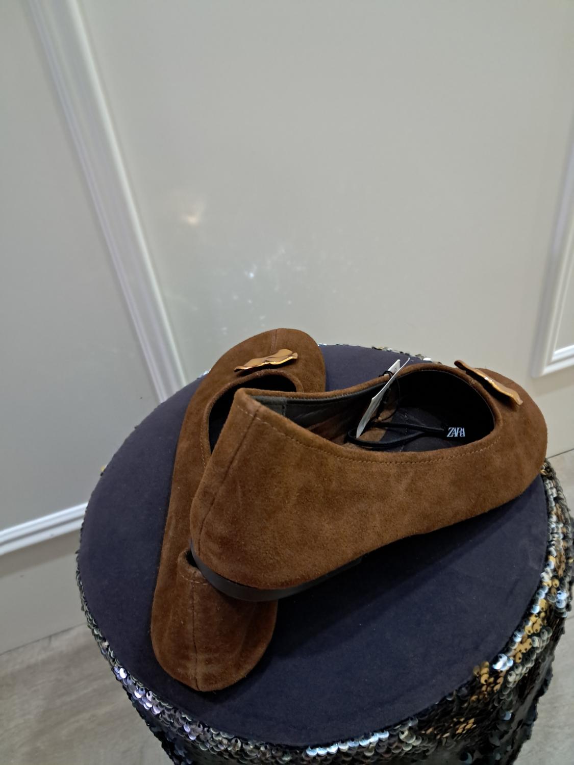 SPLIT SUEDE BALLERINAS - Image 3