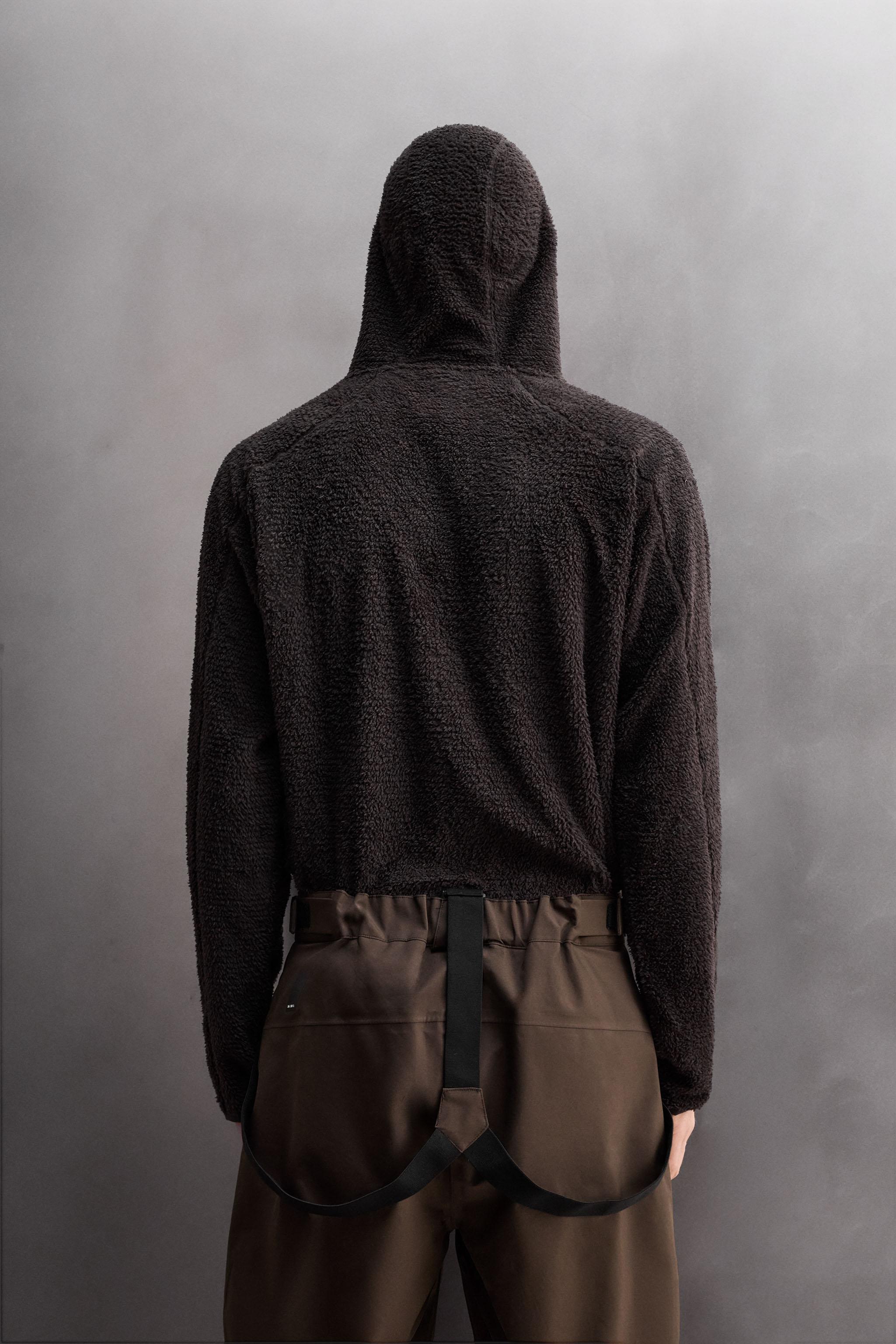 SWEAT POLAIRE SKI TEXTURÉ À CAPUCHE