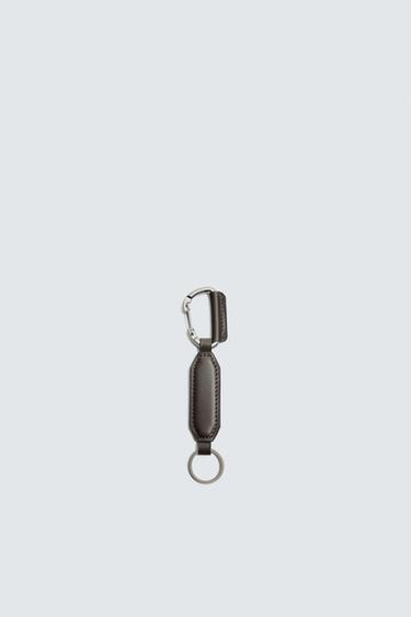 LEATHER KEY RING - Brown by Zara - Image 0