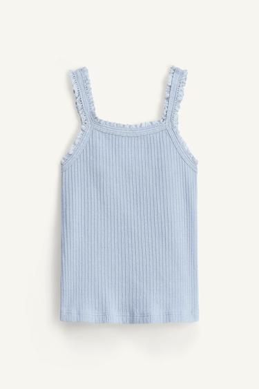 LIMITED EDITION RIBBED VEST TOP - Light blue by Zara - Image 2