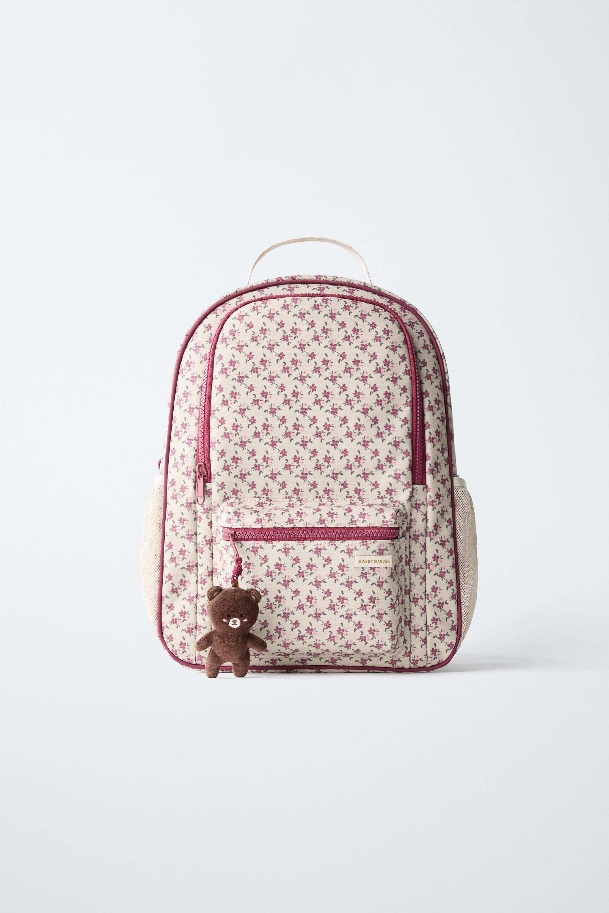 FLORAL BACKPACK — Maroon