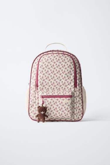 SAC À DOS À FLEURS - Grenat de Zara - Image 0