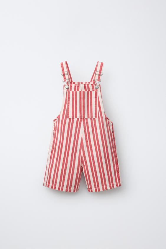 STRIPED SNOOPY PEANUTS™ TWILL DUNGAREES - Red Stripe by Zara - Image 0