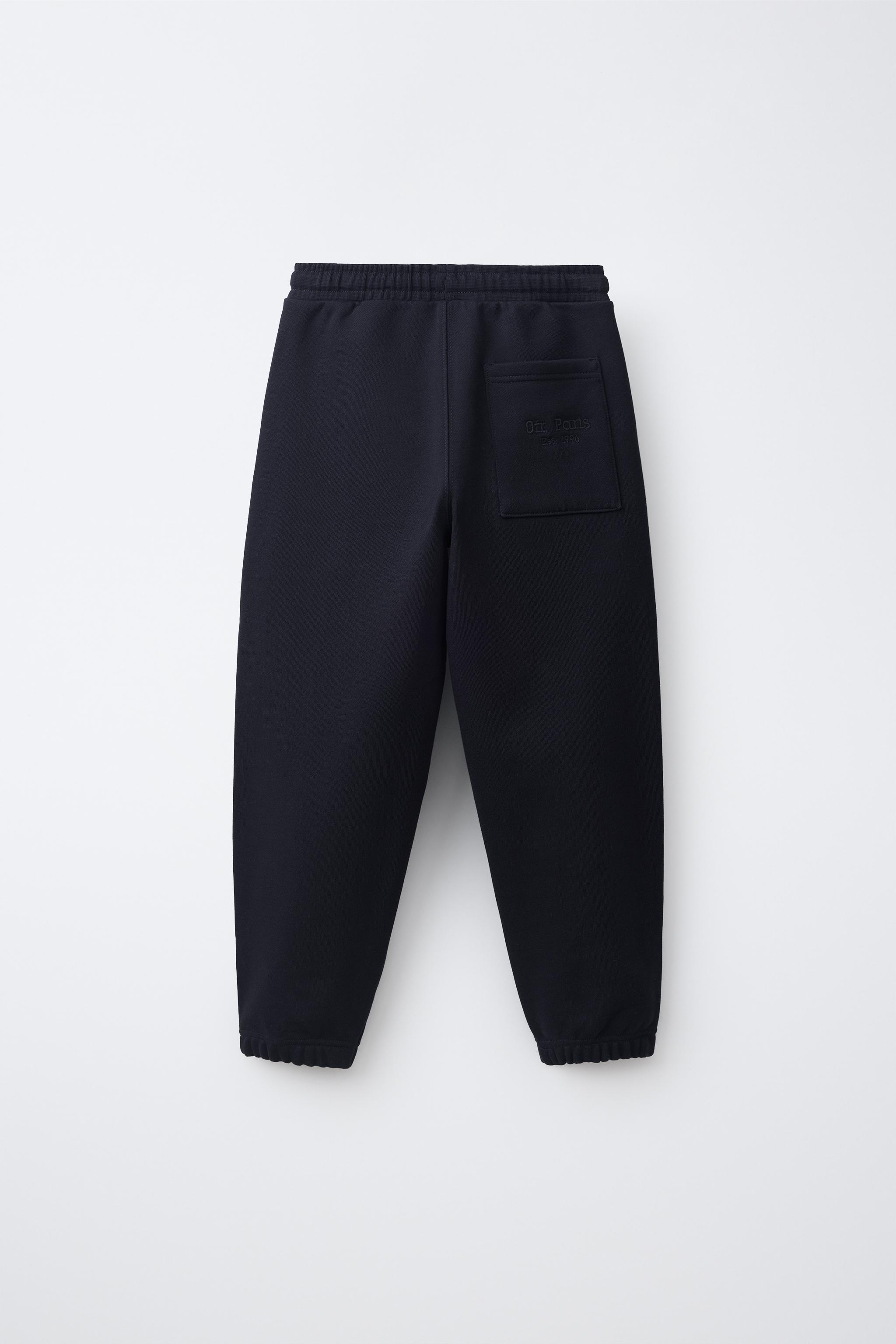 0FR. PARIS X ZARA EMBROIDERED TEXT JOGGER PANTS
