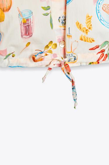 CHEMISE IMPRIMÉE MANCHES COURTES - Multicolore de Zara - Image 8