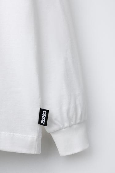 T-SHIRT IMPRIMÉ EN RELIEF - Blanc cassé de Zara - Image 3