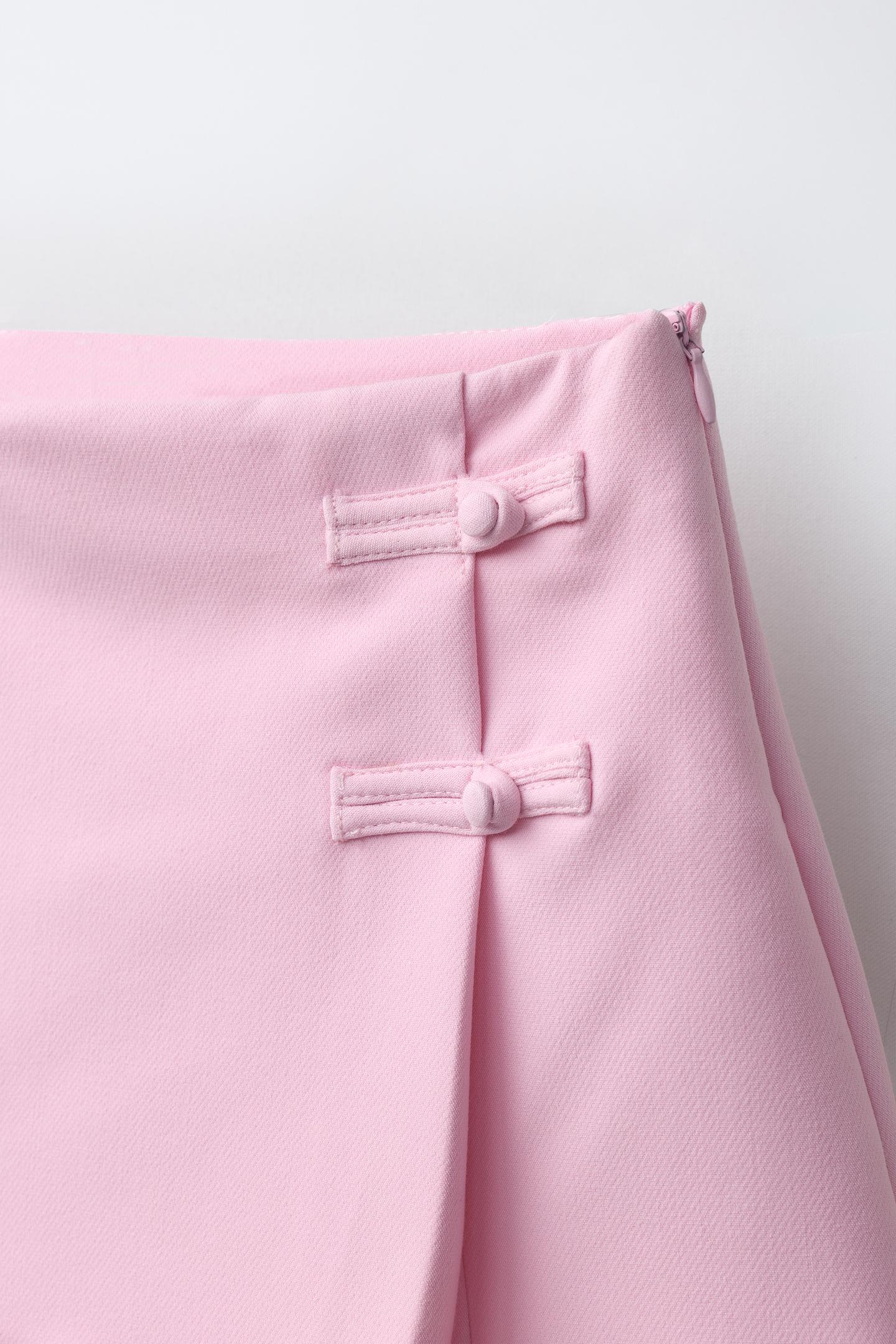 Детская юбка Zara Frog Fastening, цвет: Пастельный розовый — фото 3