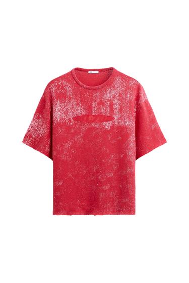 CAMISETA PUNTO ESTAMPADO SALPICADURAS