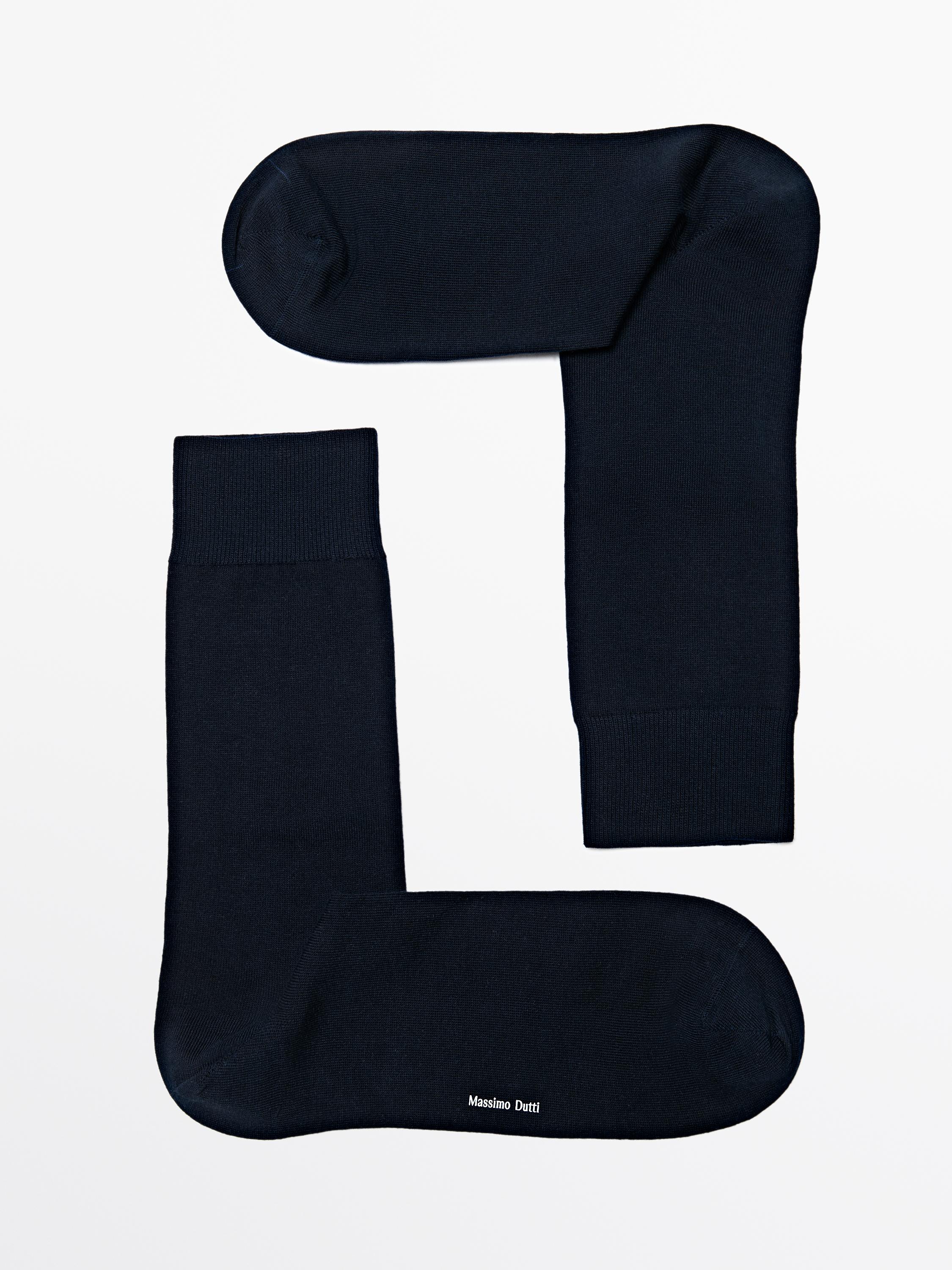 Chaussettes unies en maille de coton mélang