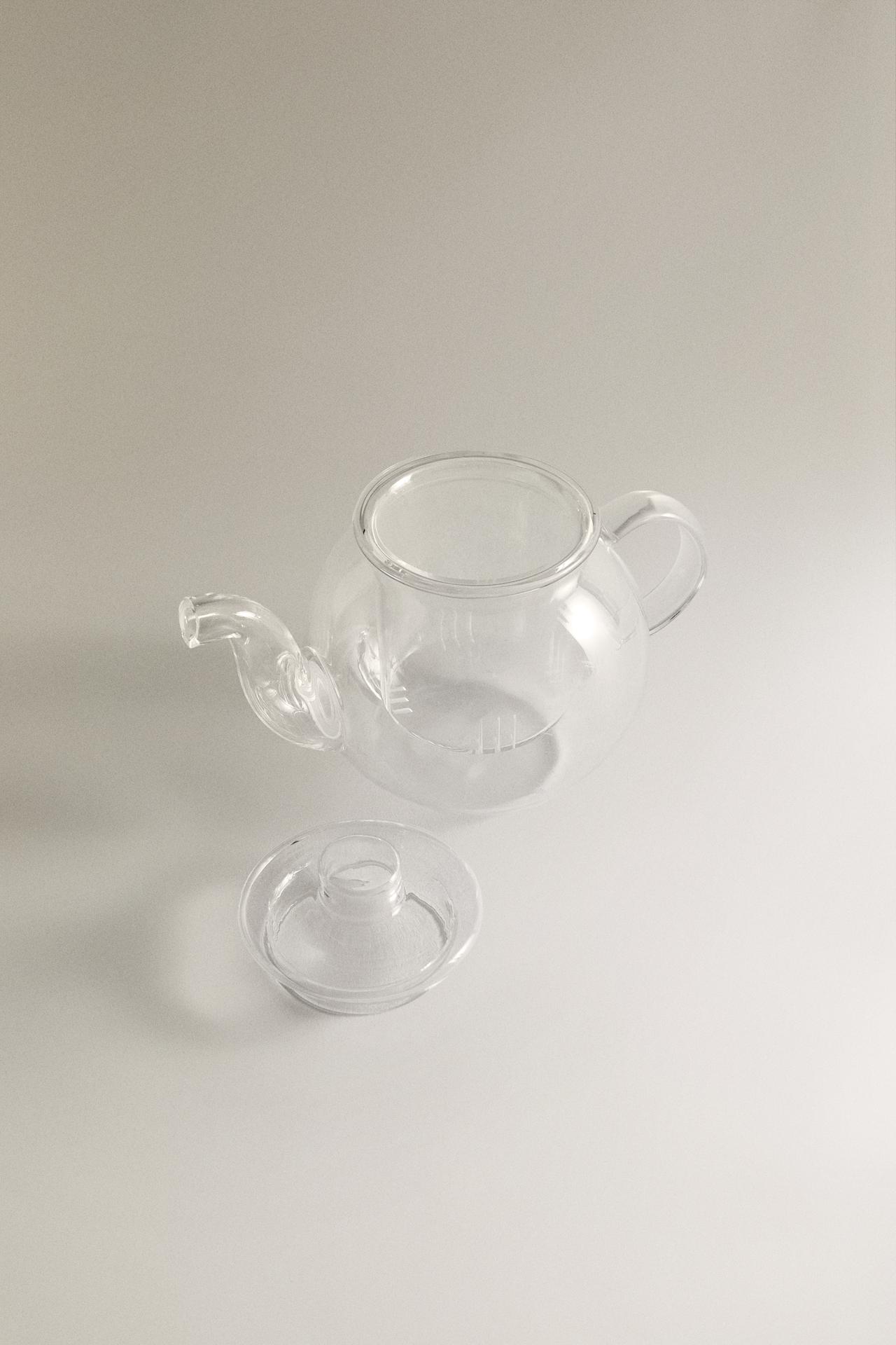 BOROSILICATE GLASS TEAPOT WITH INFUSER — Transparent