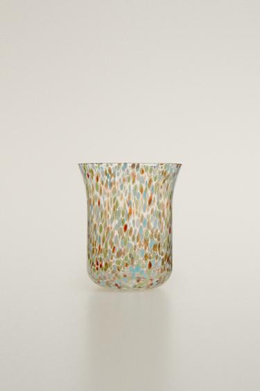 Zaras FLERFÄRGAT DRICKSGLAS - Blågrön - Bild 0