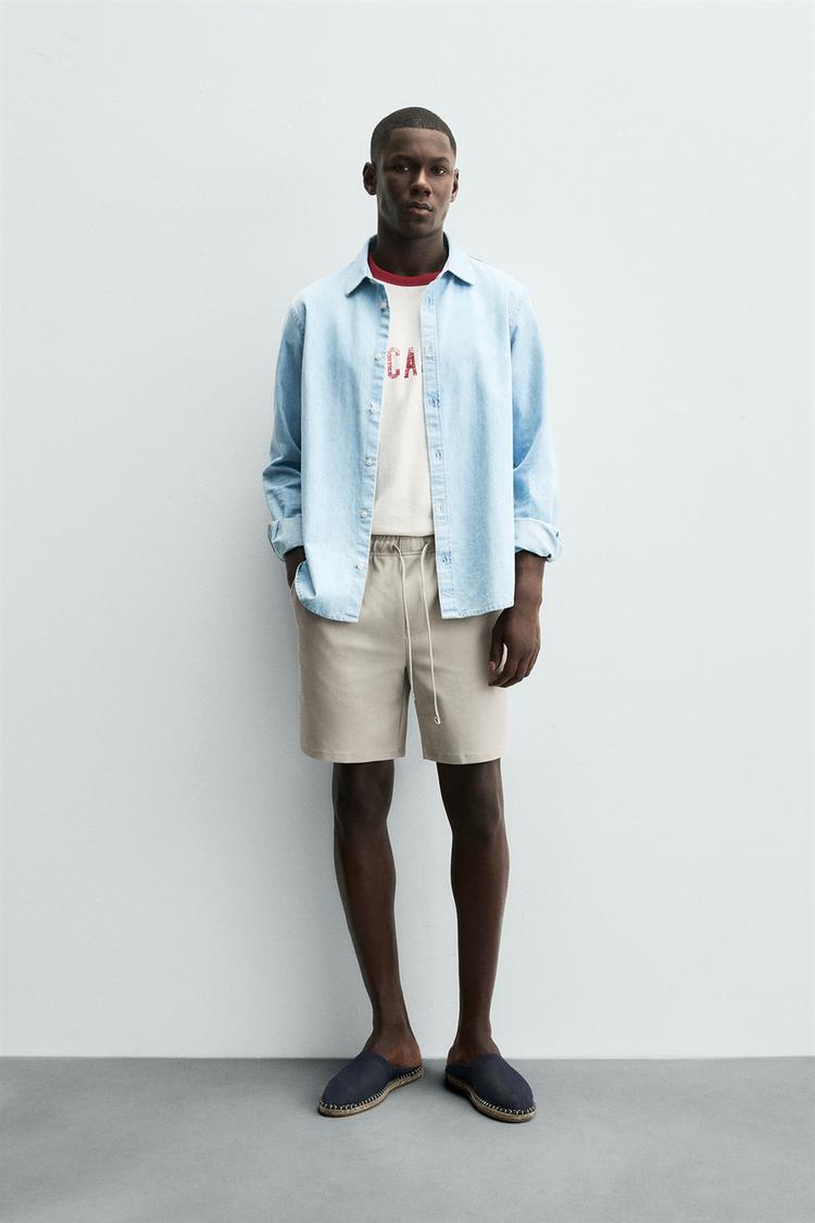 Zara Italia Pantaloni Corti Uomo Zara BERMUDA CON STRUTTURA