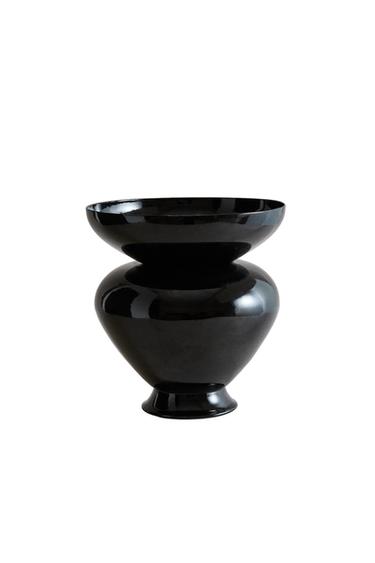 ΦΑΡΔΥ ΓΥΑΛΙΣΤΕΡΟ ΒΑΖΟ - Μαύρο του Zara