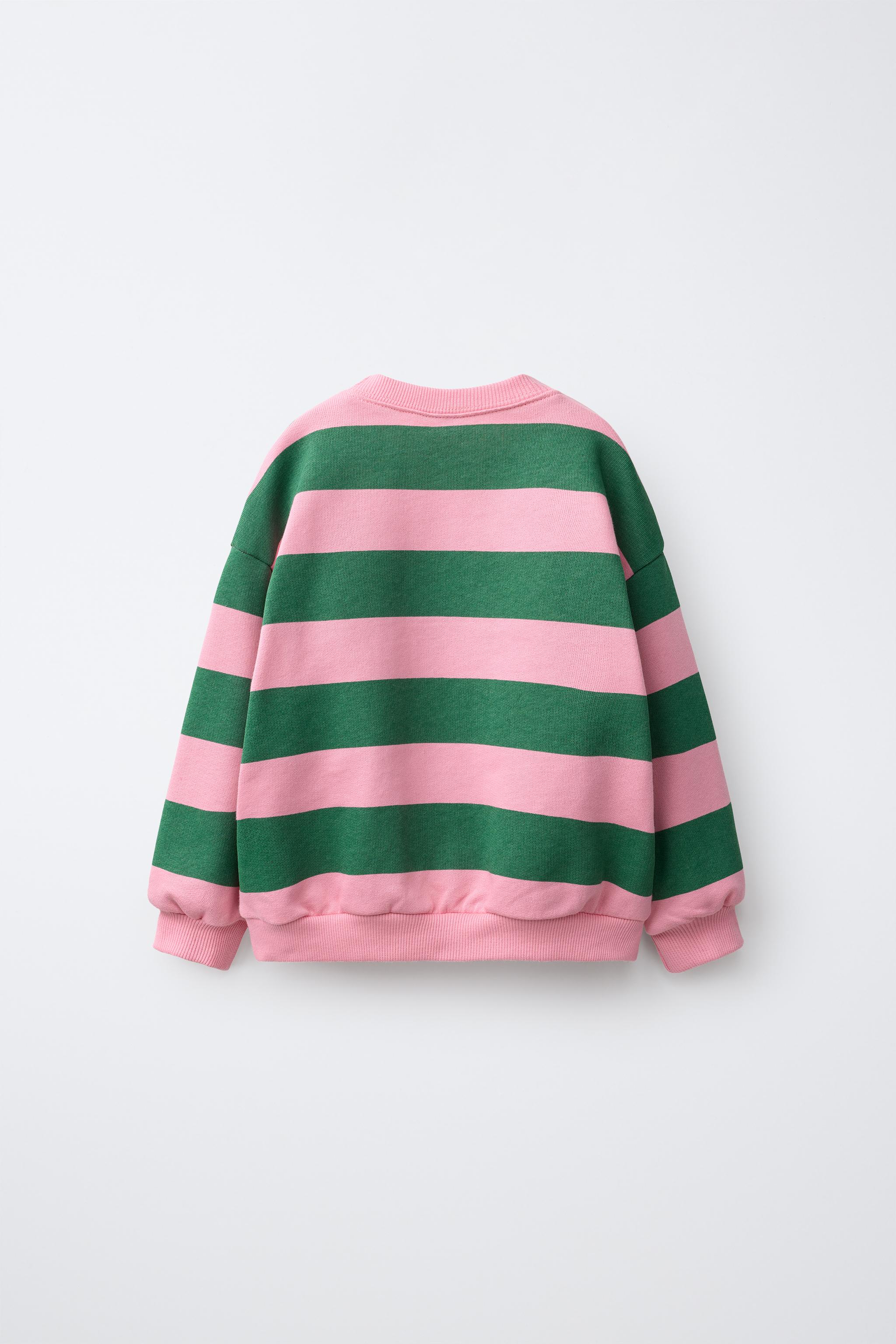 STRIPED EMBROIDERED STAR SWEATSHIRT