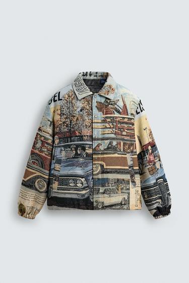 QUILTED JACQUARD JACKET FORD © - only one by Zara