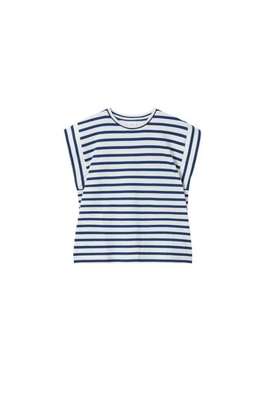 STRIPED T-SHIRT WITH TABS