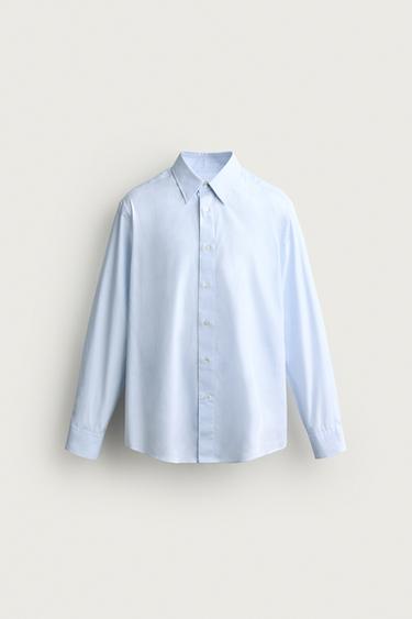 Zara REGULAR FIT SHIRT - Sky blue