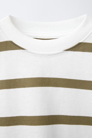 STRIPED T-SHIRT - Khaki by Zara - Image 2