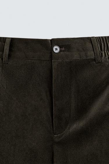 TEXTURED VELVET TROUSERS - Brown by Zara - Image 6