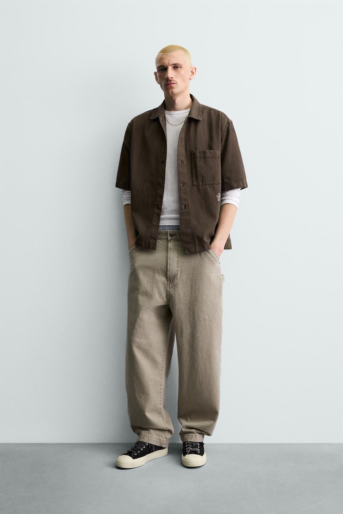 ТЕКСТУРИРОВАННАЯ ВЕРХНЯЯ РУБАШКА С ВЫШИВКОЙ ZARA