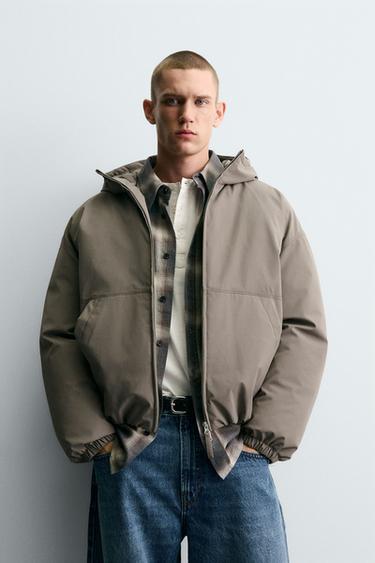 QUILTED TECHNICAL JACKET - Mink by Zara