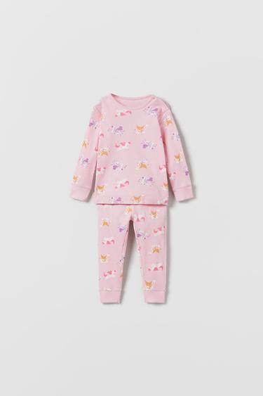 BABY/ PIJAMA RIB ANIMALES - Rosa de Zara