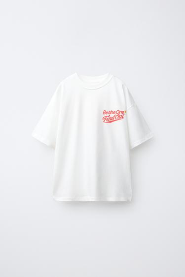 SLOGAN PRINT T-SHIRT - Oyster-white by Zara - Image 0