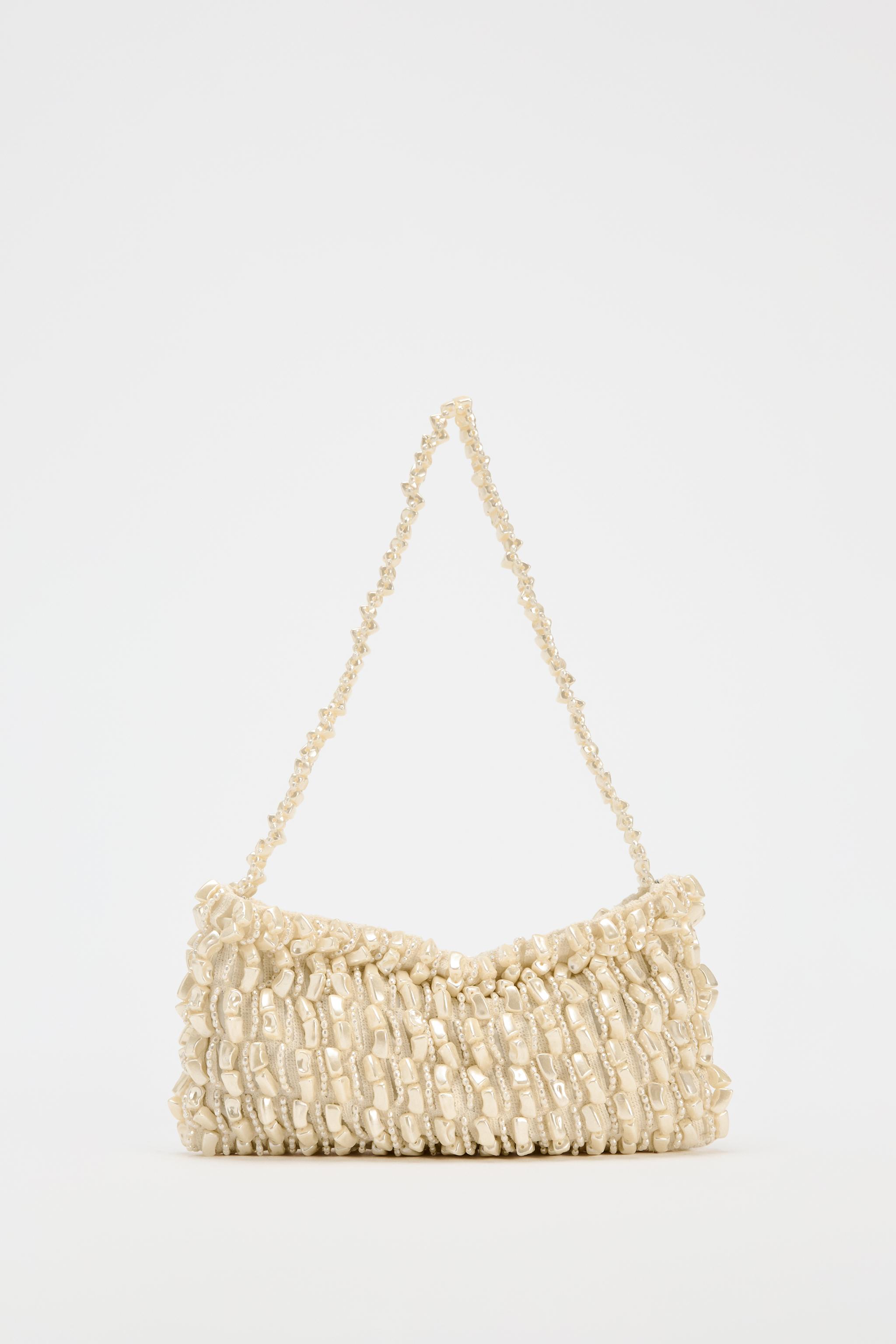 FAUX PEARL SHOULDER BAG