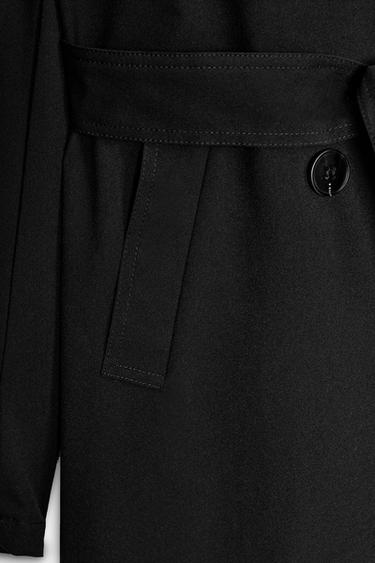 TRENCH LONG CEINTURE DÉPERLANT COUPE-VENT - Noir de Zara - Image 5