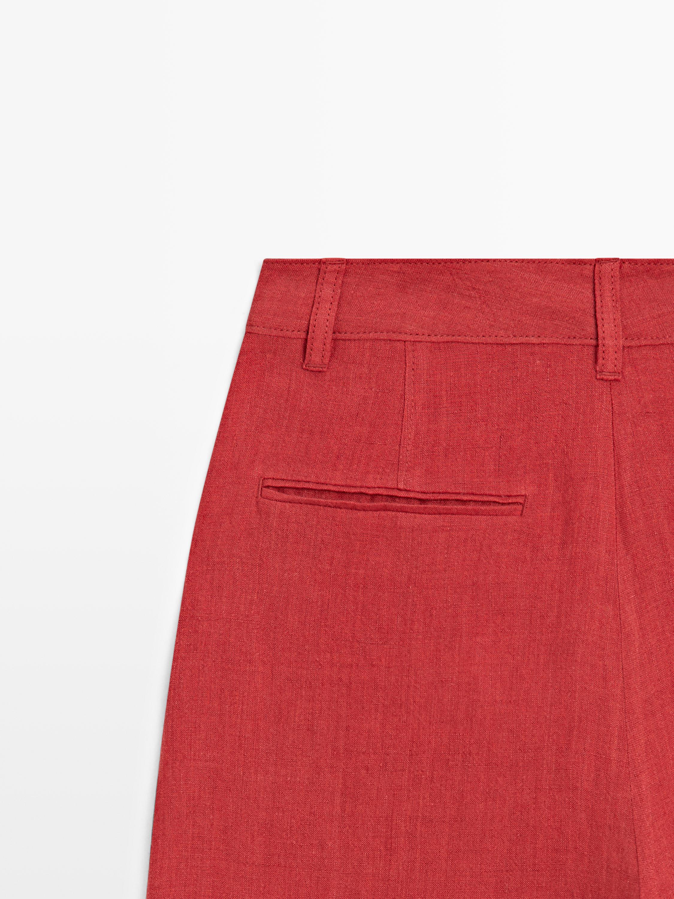 Loose fit linen trousers