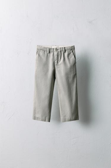 2-5 ANS/ PANTALON EN SERGE LIMITED EDITION - vert délavé de Zara - Image 0