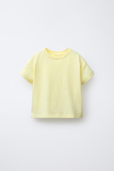Zara LABEL T-SHIRT - Yellow