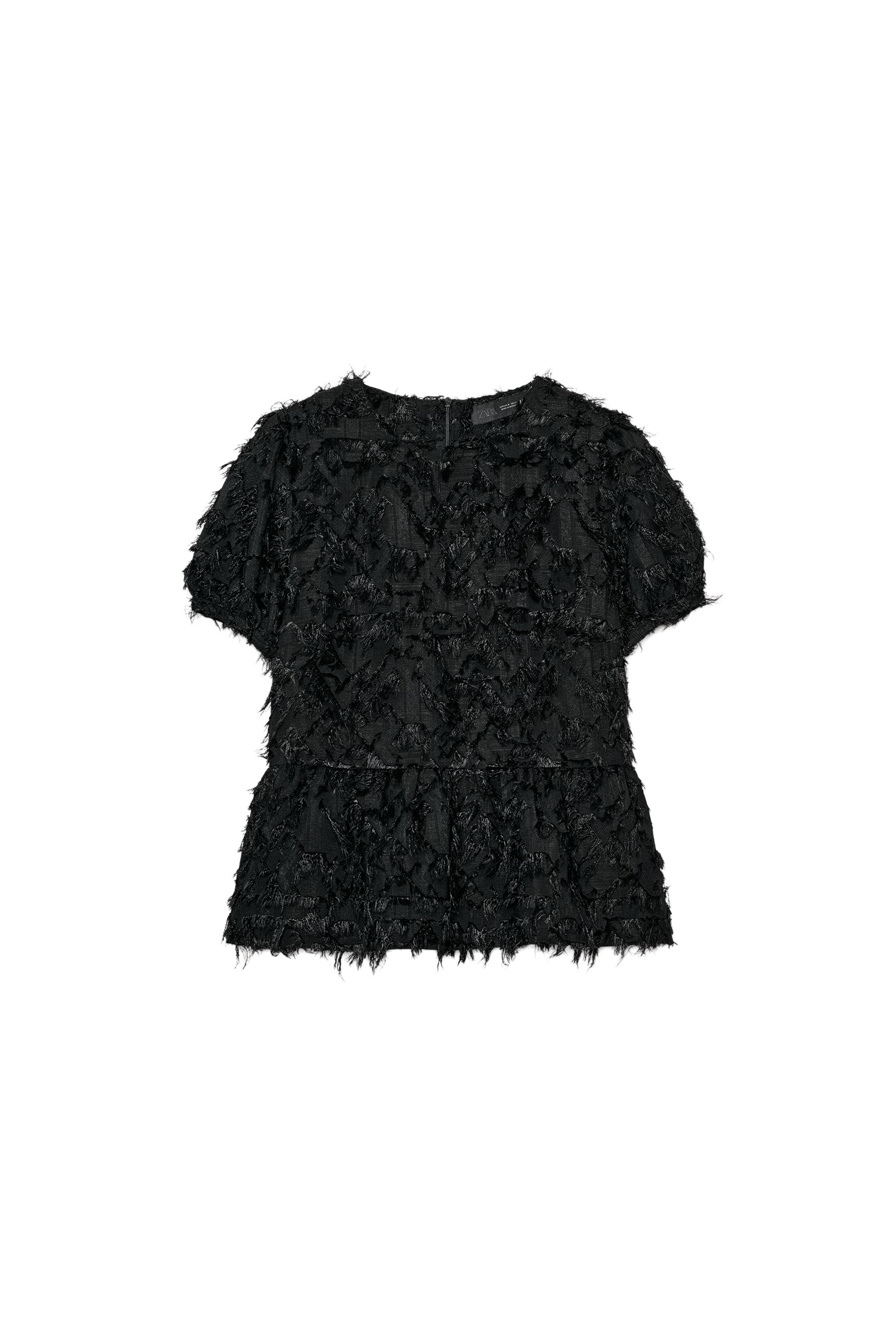 【新品】ZARA フリルペプラムトップス S ブラック 高見え 02465737800-f1.jpg?ts=
