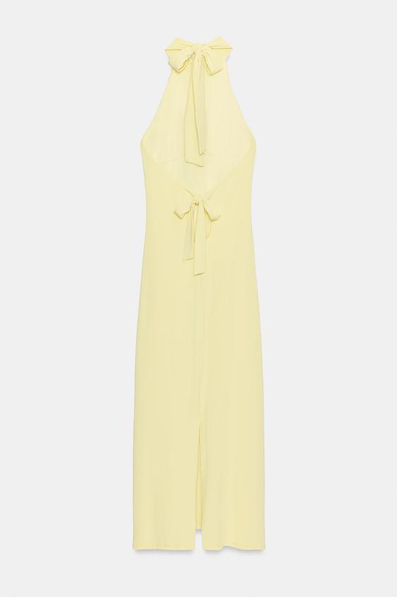 zara tie halter dress  Tie dye ramie halter DRESS 7987/472 129.00 C$ . . . . . :  @yasmindevonport_ @zara #zara #zarafactor