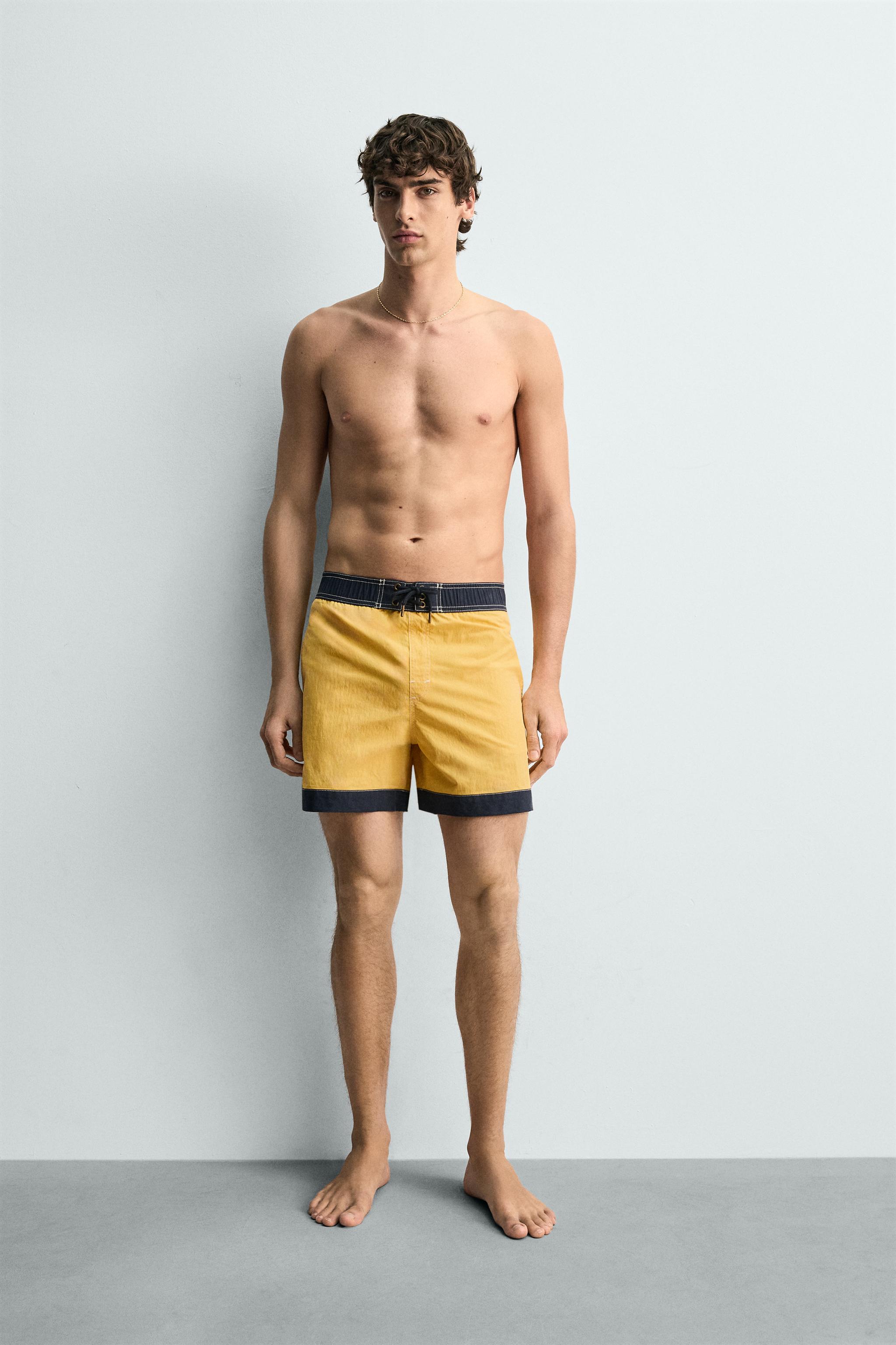 MAILLOT DE BAIN LONG AVEC CONTRASTE