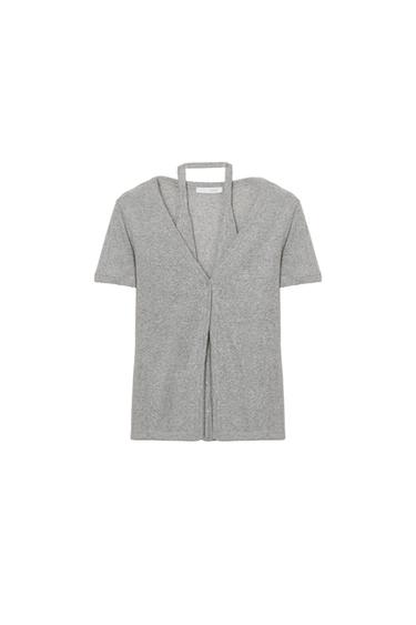 Zara 雙層感上衣 - 斑紋灰色