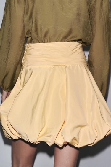 JUPE BOUFFANTE ZW COLLECTION - Jaune de Zara - Image 2