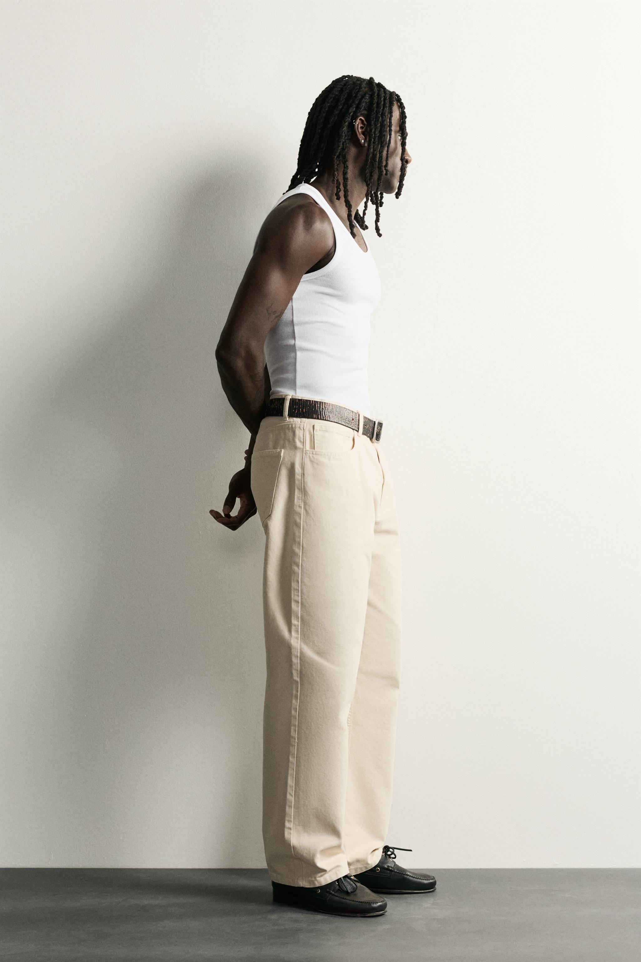 Мужские джинсы Zara LOOSE FIT PANTS — фото 4