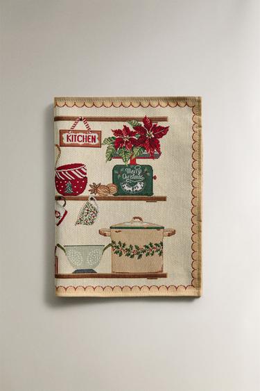 CHRISTMAS KITCHEN PLACEMAT - Red by Zara - Image 1
