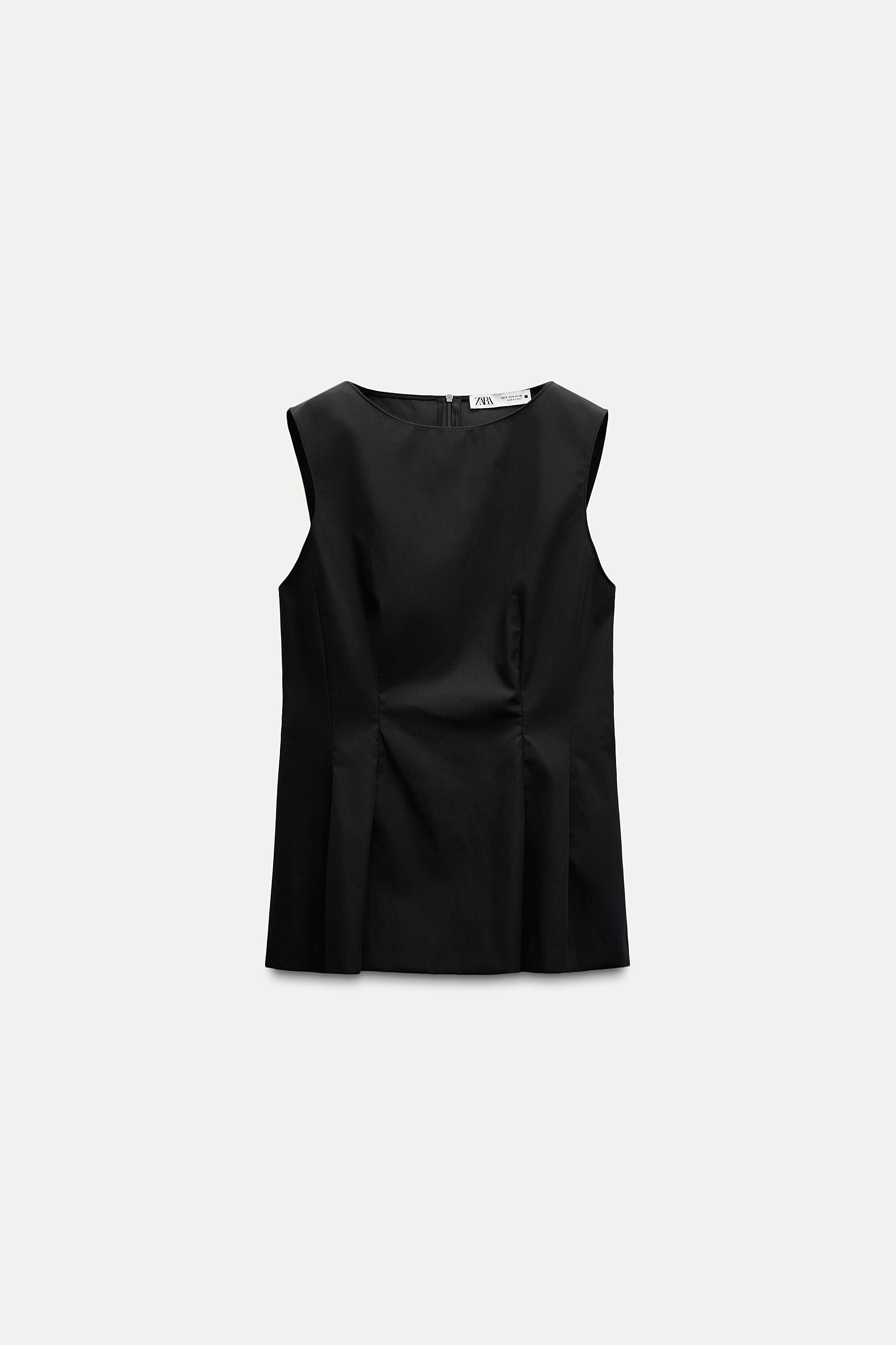 Zara black peplum top hotsell